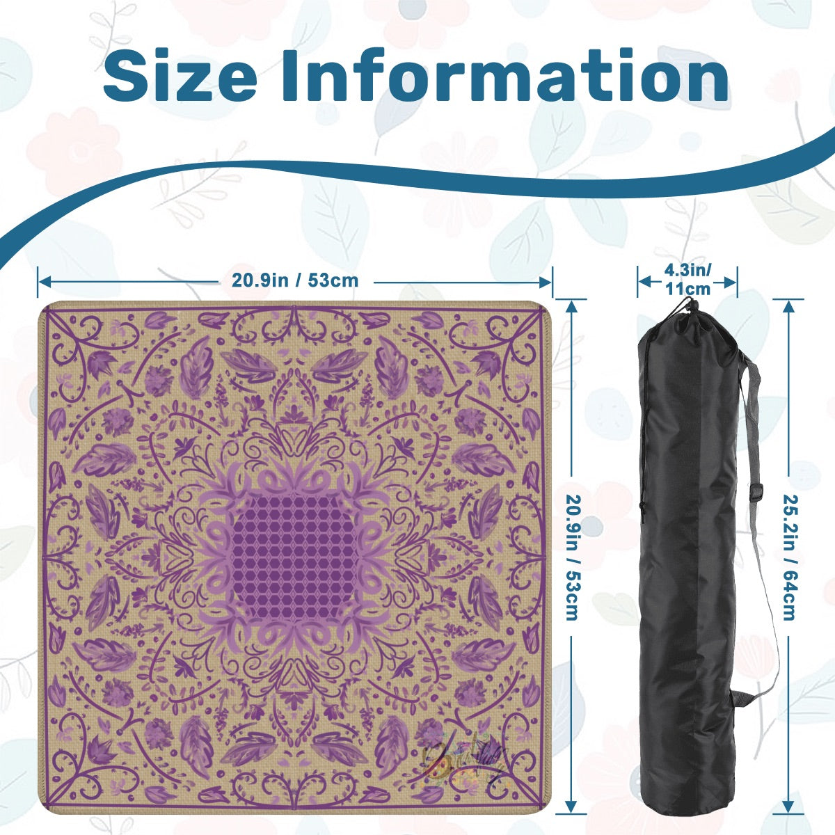 Mini Travel - Texture in Purple Mahjong Mat 20.9"x20.9" (Ship Rolled up)