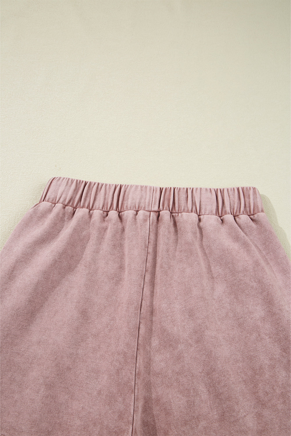 Vineyard Green Mineral Wash Tiered Wide Leg Patchwork Drawstring Pants