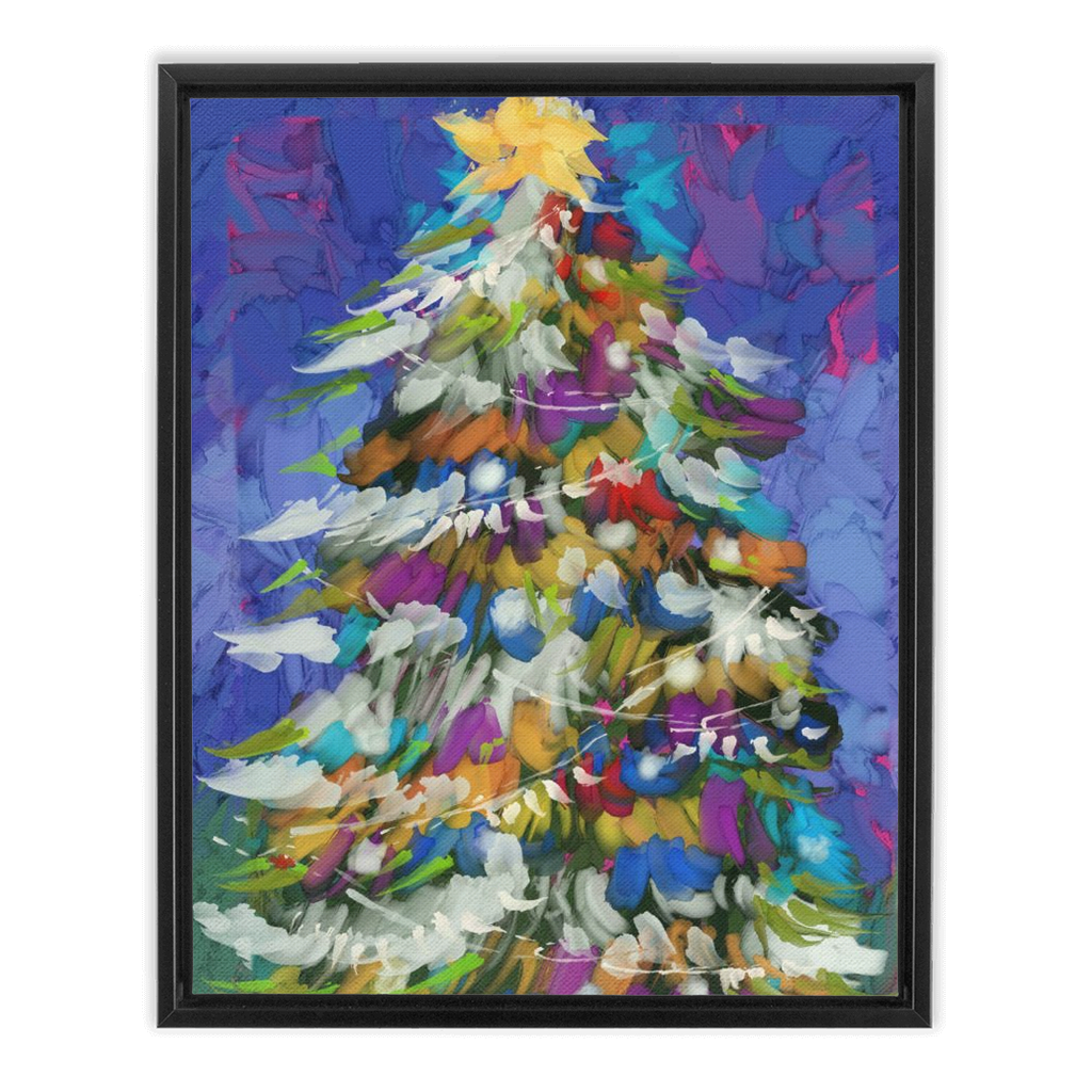 Magical Holiday Tree Framed Canvas Wraps-powered by Artivive