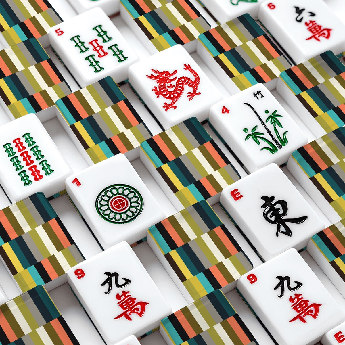 Vintage tv American Mahjong Tiles