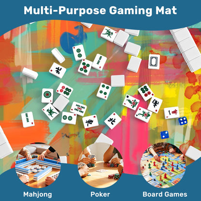 Thickened Mahjong Mat SleekSurface (Ship Rolled Up) Rebloom Series