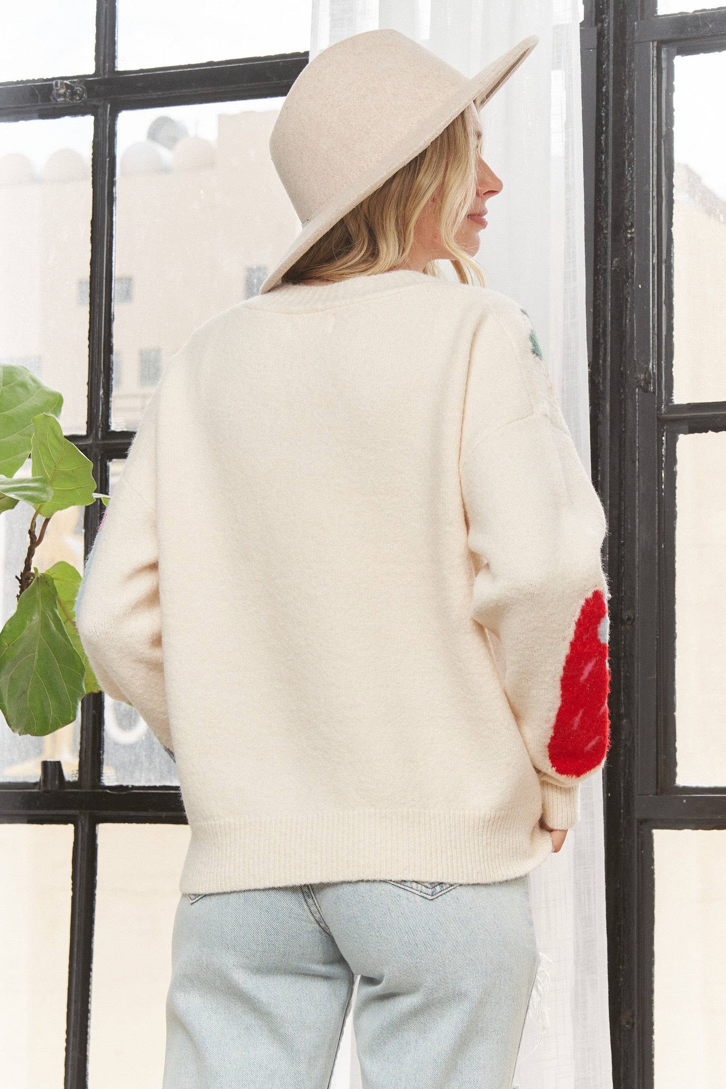 Stawberries KNIT BUTTON UP CARDIGAN SWEATER