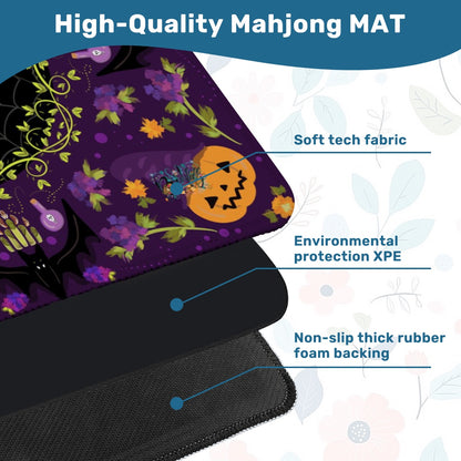 Purple Pumpkin Hex Mahjong Mat Larger-33"x33" (Ship Rolled up)