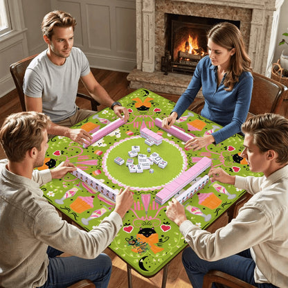 Spooky Dessert Halloween Mahjong Mat Larger-33"x33" (Ship Rolled up)