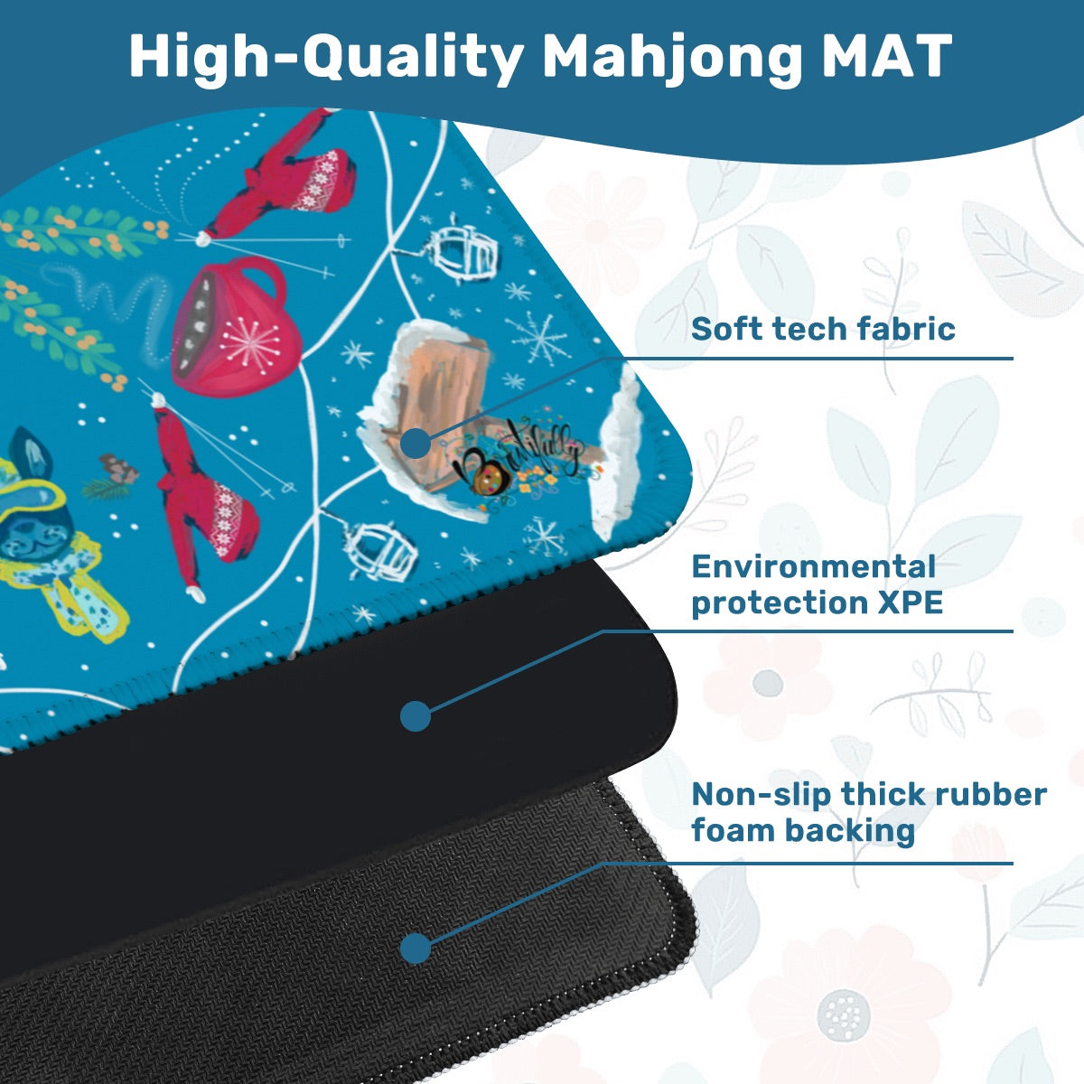 Winter’s warmth Mahjong Mat 31.5"x31.5" (Ship Rolled up)