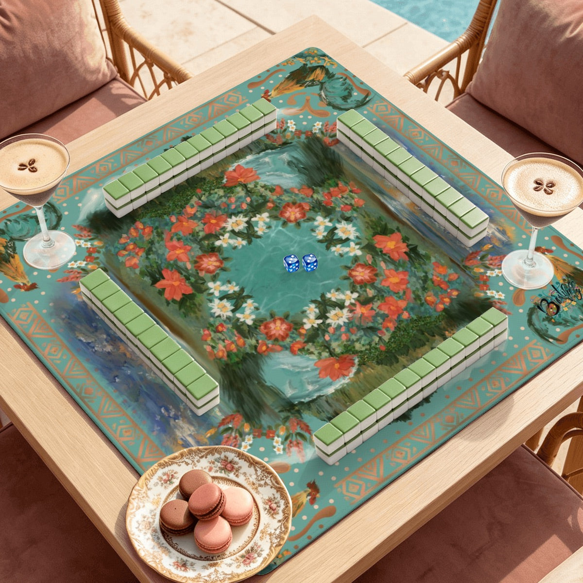 Mahjong Mat SleekSurface (Made in USA) Kaua’i Memories