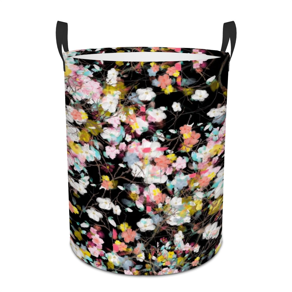 Circular Storage Basket Willow Watercolor