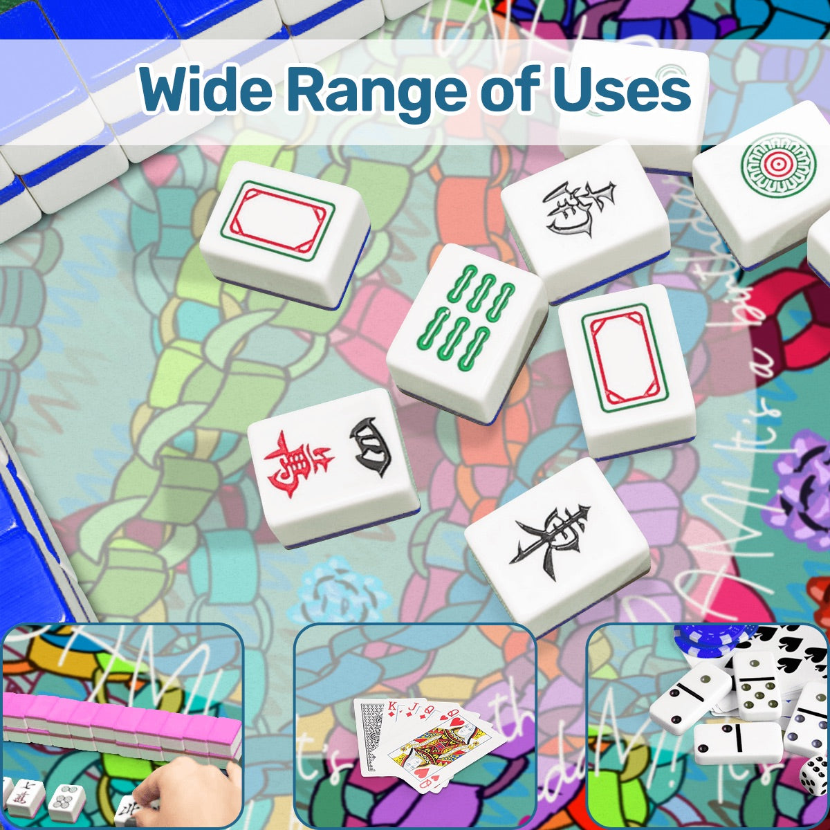Bam, it’s a birthday! Mahjong Mat 31.5"x31.5" (Ship Rolled up)