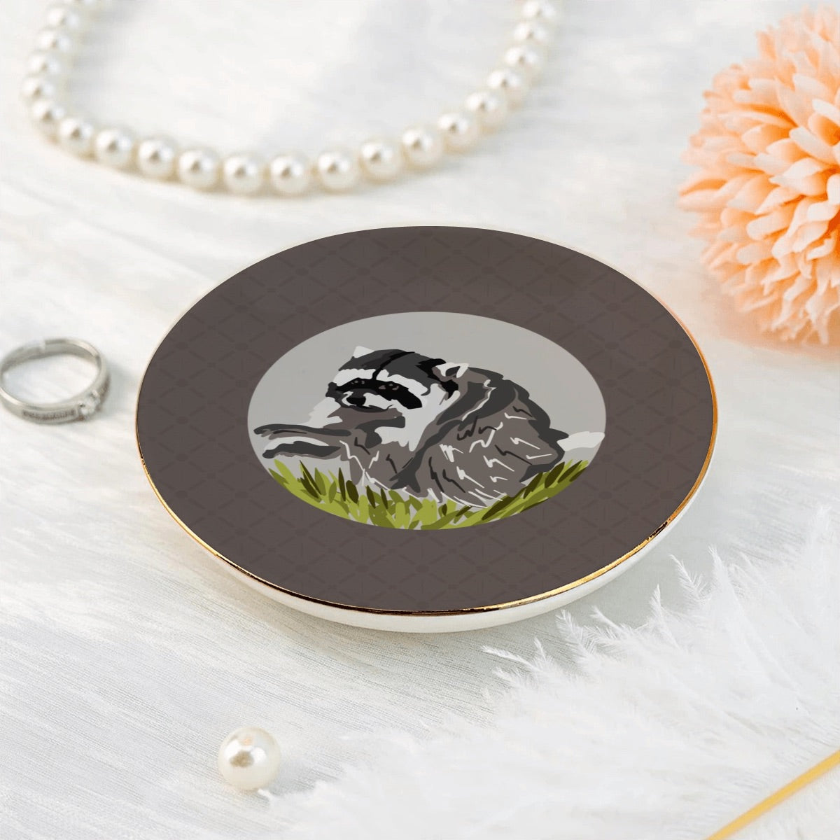 Jimothy Dice Dish Round Ceramic Tray