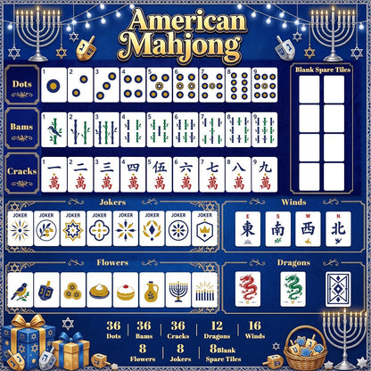 Heritage Hanukkah Mahjong Tiles -Peaceful Holiday