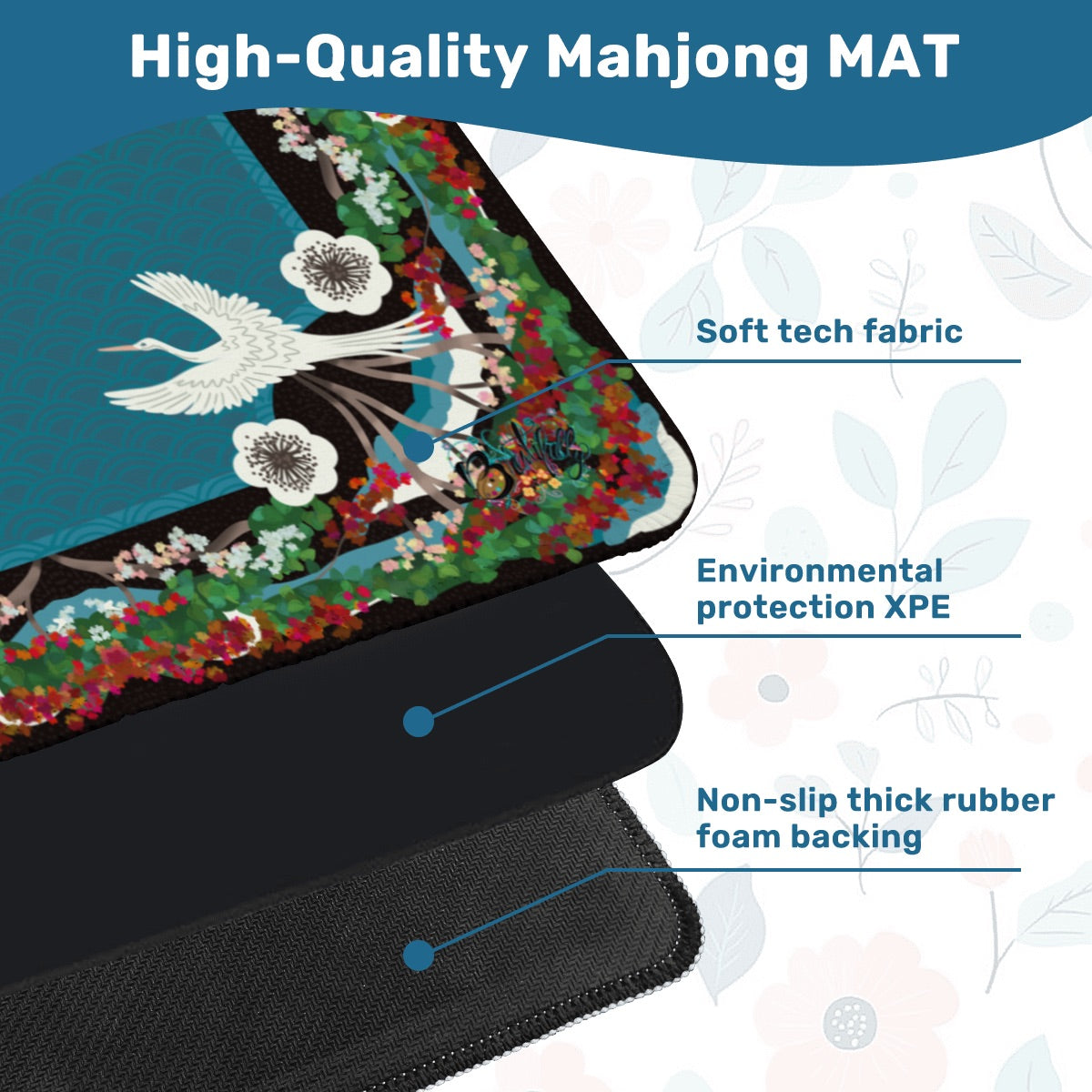 Summer Novelty Designs-Mahjong Mat 31.5"x31.5" (Ship Rolled up)