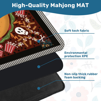 Spooky Fast Food Mahjong Mat Larger - 33"x33" (Ship Rolled up)