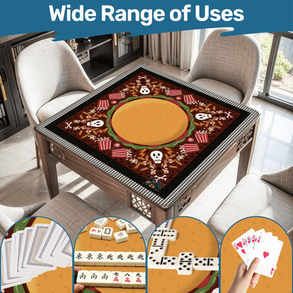 Spooky Fast Food Mahjong Mat Larger - 33"x33" (Ship Rolled up)