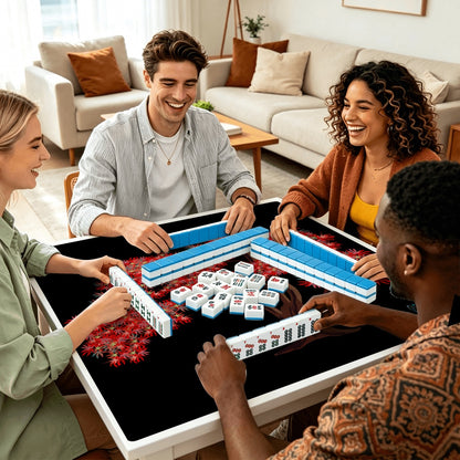 Mahjong Mat Sleek Surface Dragon tree