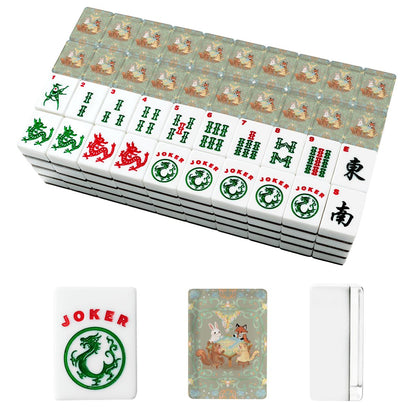 Pretty, pretty players on Sage green American Mahjong Tiles