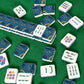 American Mahjong Tiles (Traditional Porcelain Style) Geode series  blue gold vein