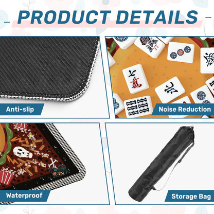 Spooky Fast Food Mahjong Mat Larger - 33"x33" (Ship Rolled up)
