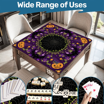 Purple Pumpkin Hex Mahjong Mat Larger-33"x33" (Ship Rolled up)