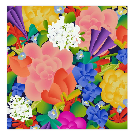 Bright florals Folded Cards