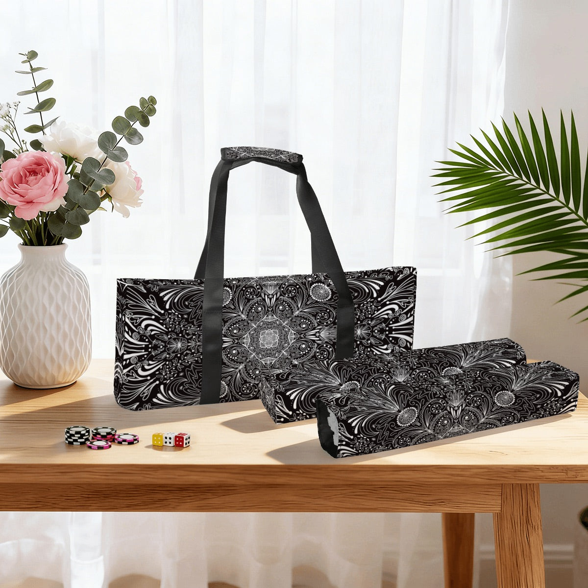 White on Black-Mahjong Bag Set