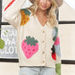 Stawberries KNIT BUTTON UP CARDIGAN SWEATER