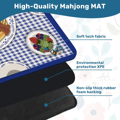 Breakfast is butter with Mahjong Mahjong Mat Larger size: 33"x33" (Ship Rolled up)