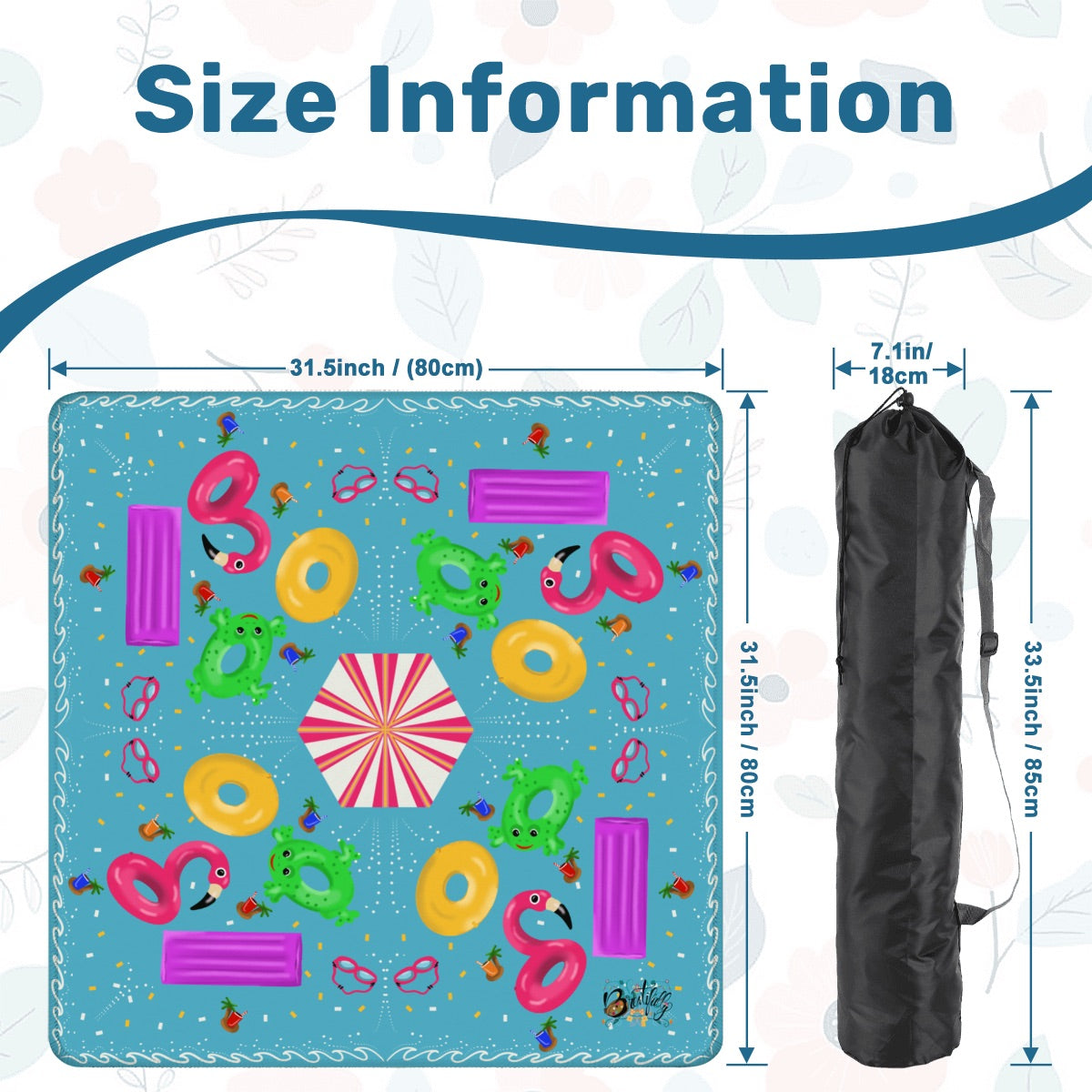 Summer toys -Mahjong Mat 31.5"x31.5" (Ship Rolled up)