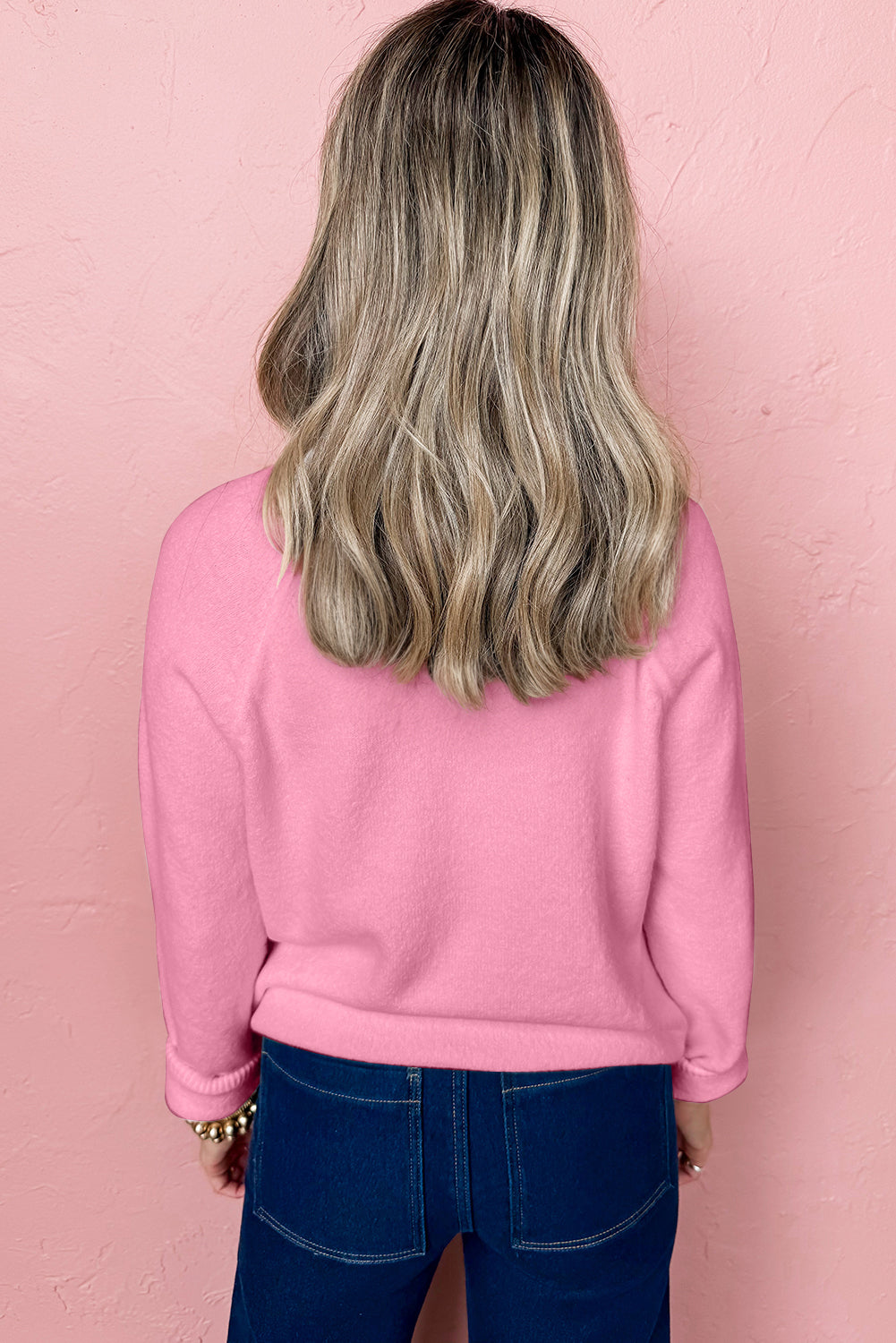 White MERRY Letter Pattern Christmas Raglan Sleeve Sweater