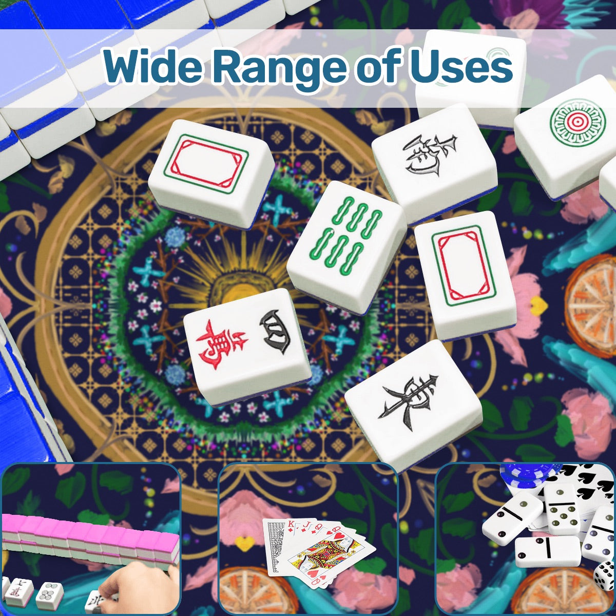 2026 Summer design in Navy-Mahjong Mat 31.5"x31.5" (Ship Rolled up)