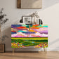 Wooden Storage Cabinet (Made in USA) Abstract Landscape