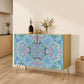 Wooden Storage Cabinet (Made in USA) Powder Blue Chinoiserie