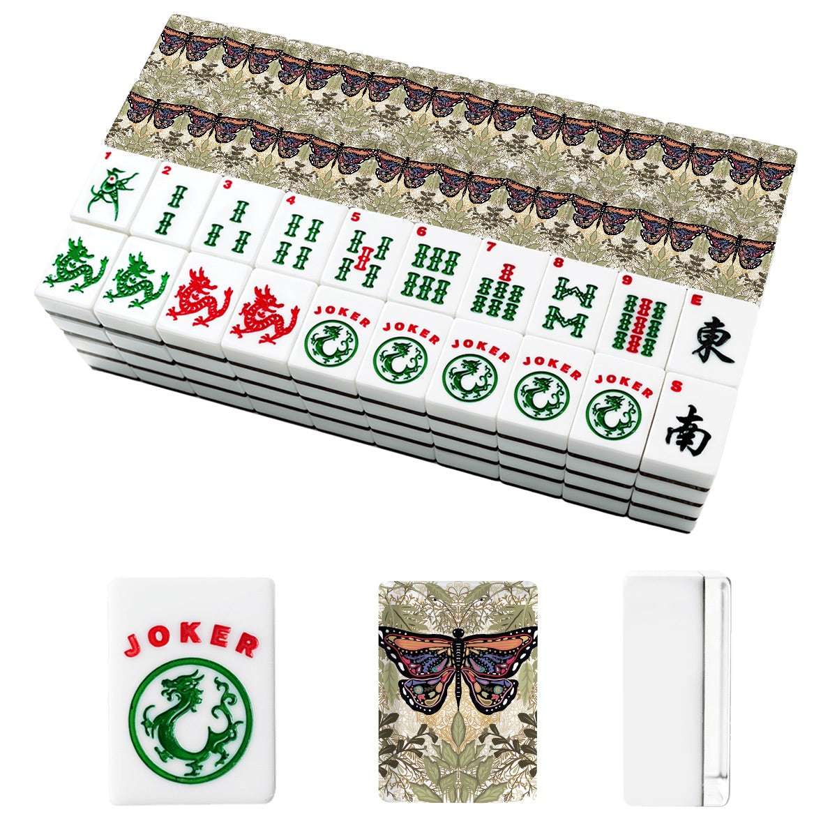 Majestic Butterfly American Mahjong Tiles