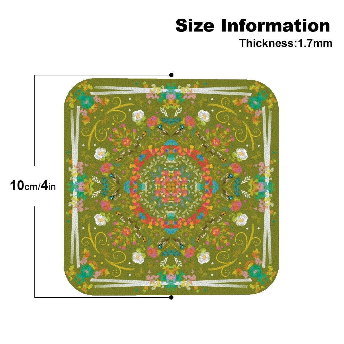 Square Leather Coasters Set of 6