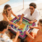 Folk Art- Choice of colorway Mini Travel Mahjong Mat 20.9"x20.9" (Ship Rolled up)
