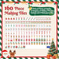 Geode Red Glam Holiday Christmas Mahjong Tiles