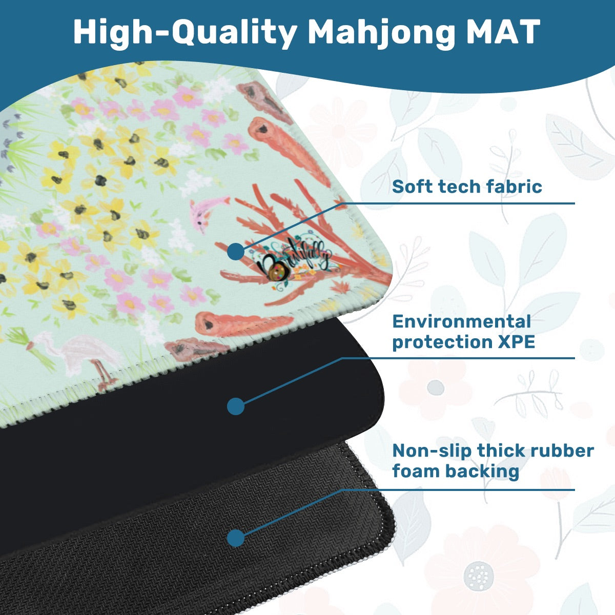 Mahjong Mat 31.5"x31.5" (Ship Rolled up) Ocean tide pool