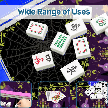 Purple Pumpkin Hex Mahjong Mat Larger-33"x33" (Ship Rolled up)