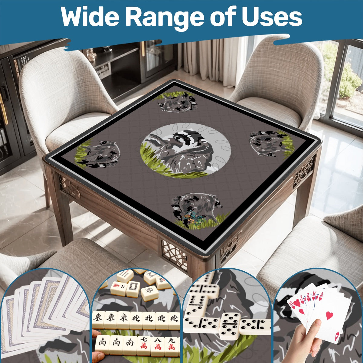 Jimothy -Custom Mahjong Mat 31.5"x31.5" (Ship Rolled up)