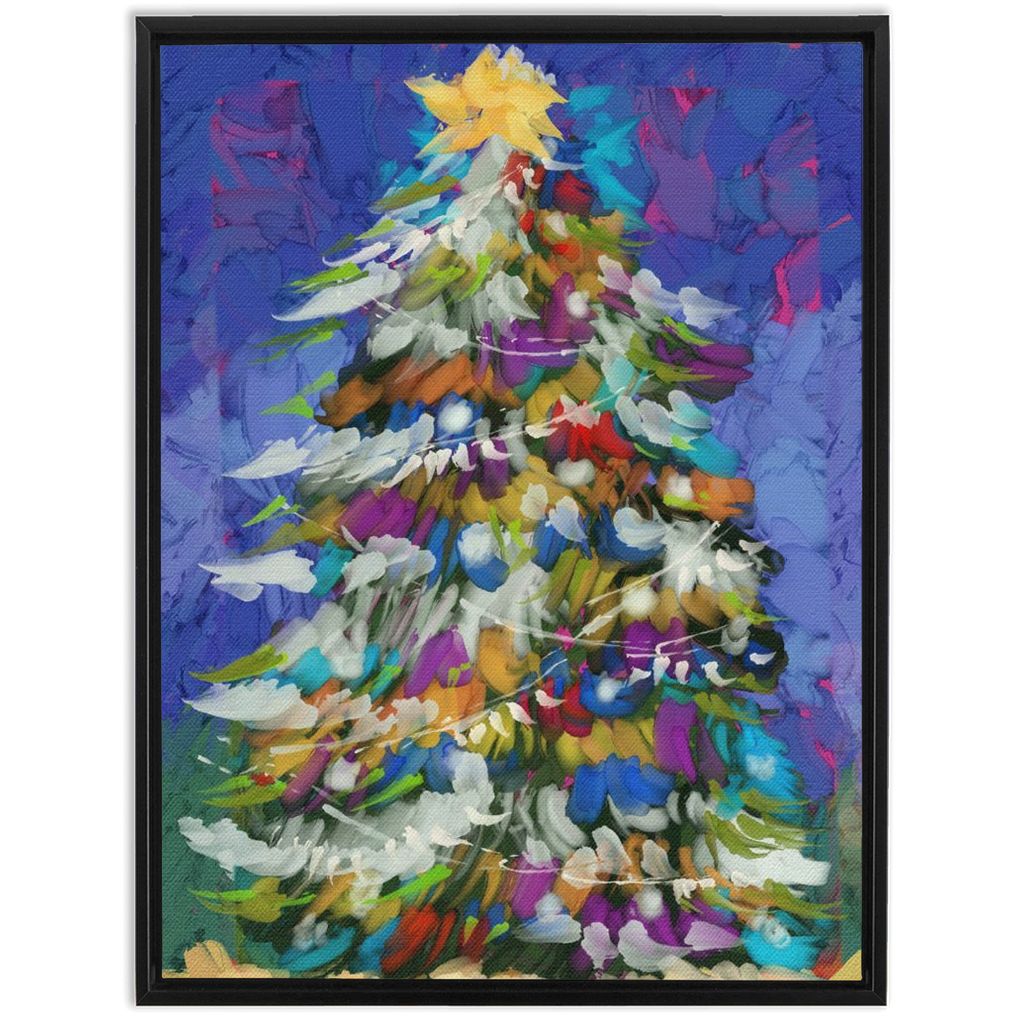 Magical Holiday Tree Framed Canvas Wraps-powered by Artivive