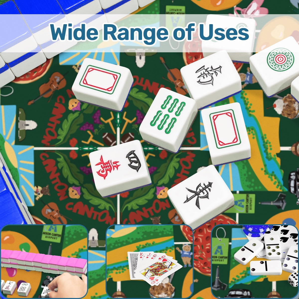 Stark County, Ohio Mahjong Mat 31.5"x31.5" (Ship Rolled up)