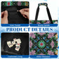 Mahjong Bag Set 3 Pcs Picnic in the flowers-on black