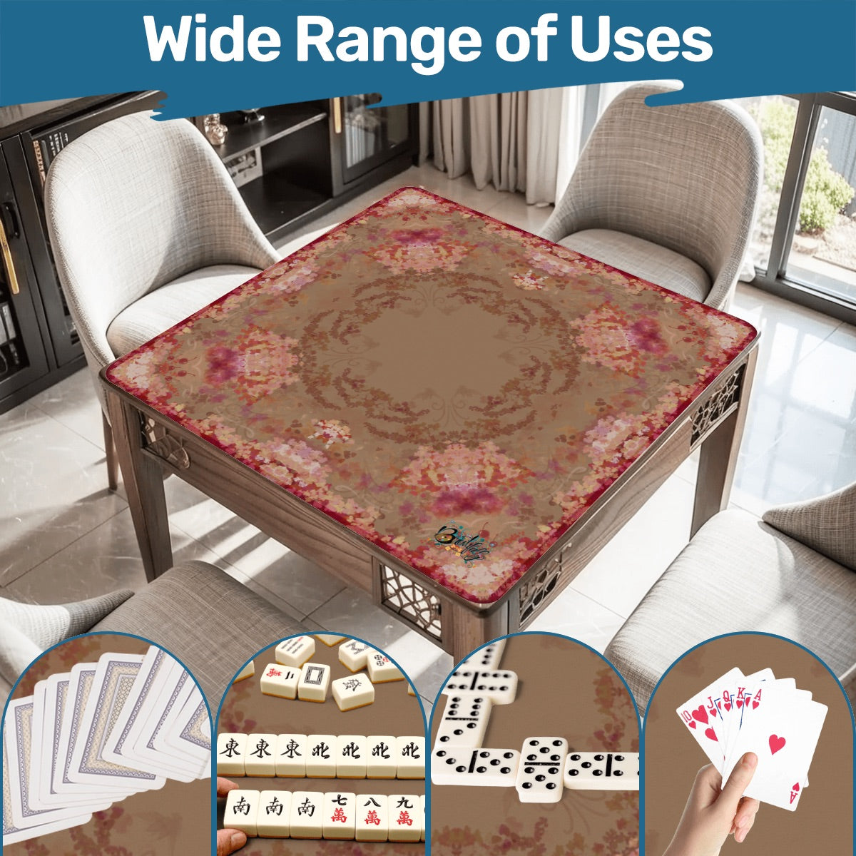 Victorian Series- Mahjong Mat 31.5"x31.5" (Ship Rolled up)
