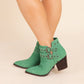 Elsa Leather Ankle Boot in Teal