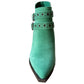 Elsa Leather Ankle Boot in Teal