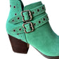 Elsa Leather Ankle Boot in Teal