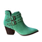 Elsa Leather Ankle Boot in Teal