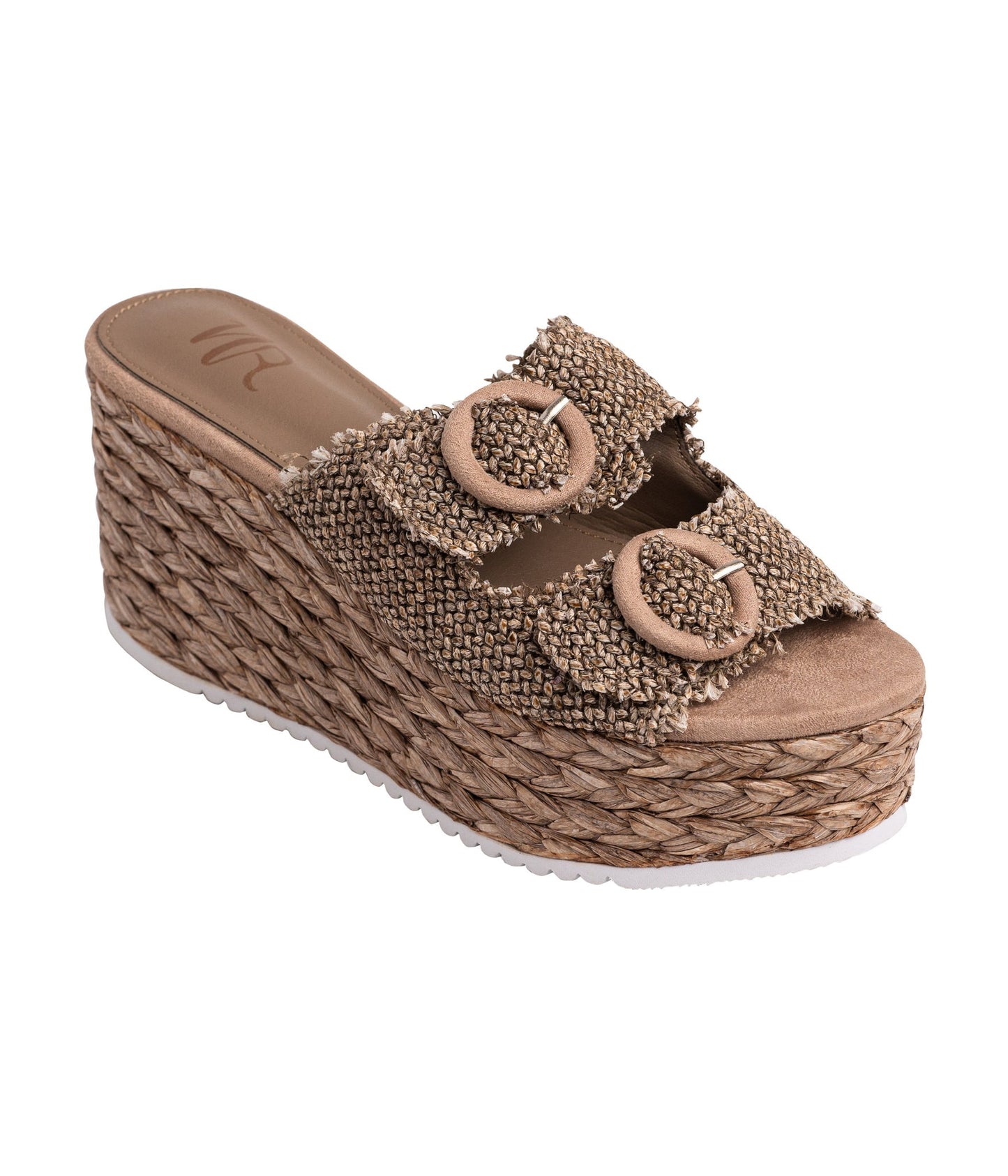 Eriwen Buckle Wedge in Taupe