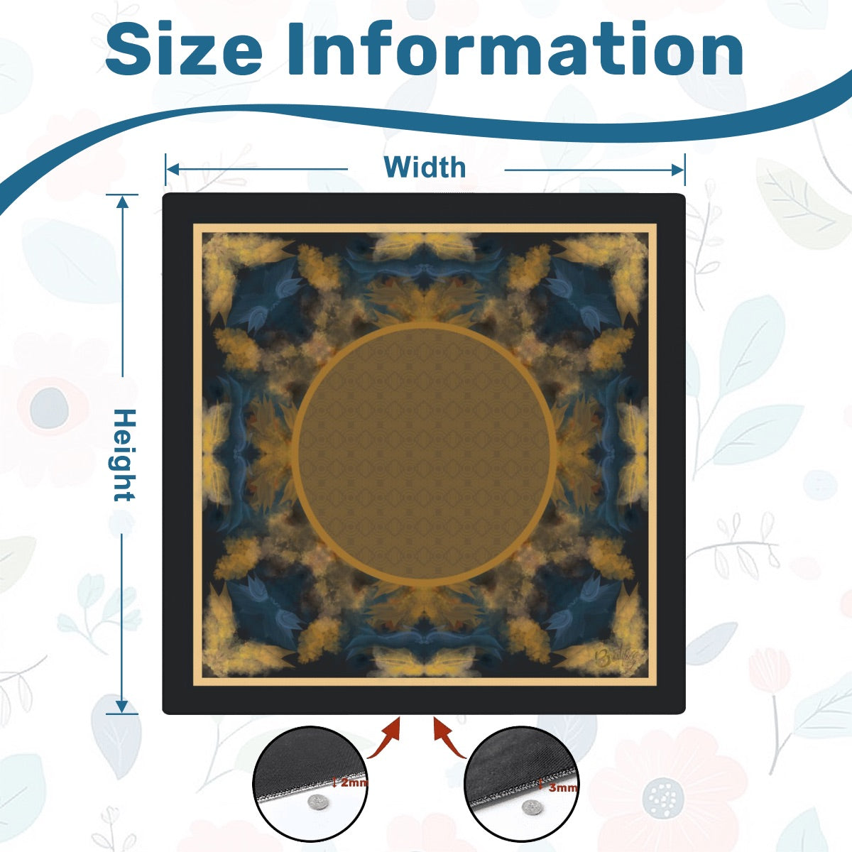 Serenity in Gold Thickened Mahjong Mat SleekSurface (Ship Rolled Up)