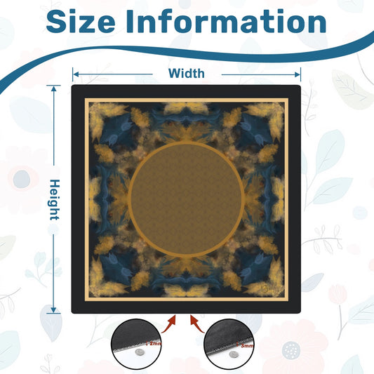 Serenity in Gold Thickened Mahjong Mat SleekSurface (Ship Rolled Up)