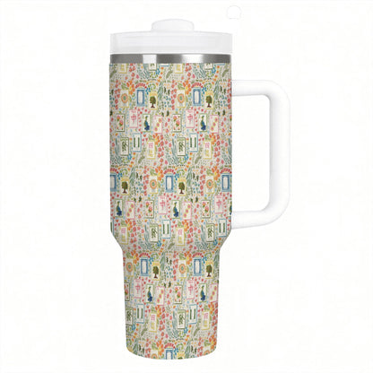 40oz Tumbler with Handle and Straw (Made in USA) - Multiple Designs
